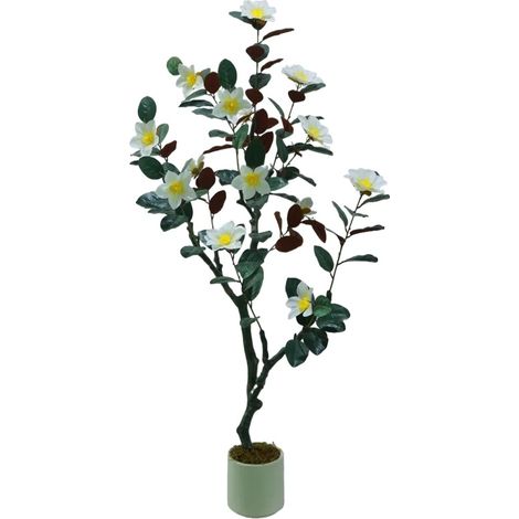 Albero artificiale, design realistico, decorazione versatile, magnolia da 150 cm (1/2)