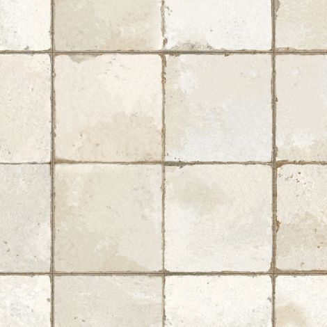 Carrelage Vintage effet Carreau ciment Blanc 45x45x0,95 cm Azoria - Sol et mur intérieur (vendu par carton de 1 m²) - RO'MA CARRELAGE
