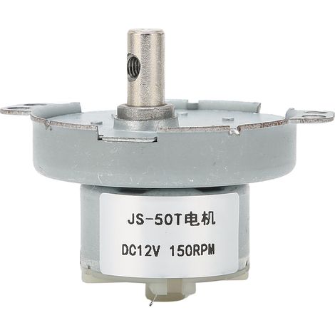 Moteur réducteur DC12V JS-50T en cuivre autobloquant 150RPM (1/4)