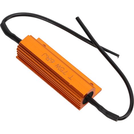 Lot de 2 résistances de charge 75 W 6 Ω pour lampes LED portables, avec décodage de résistance et protection de charge. (1/5)