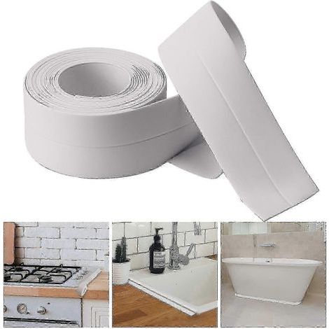 Bande d'étanchéité autocollante en polyéthylène, ruban flexible et étanche pour baignoire, mur, salle de bain, cuisine, fenêtres, éviers, 22 mm x 3,2 m (1/5)