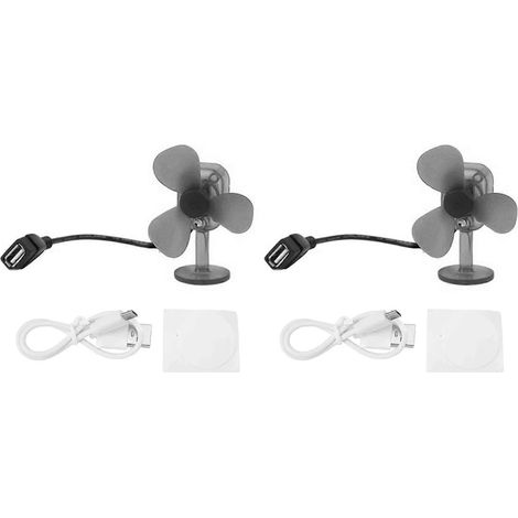 Générateur éolien portable mini USB 5W (2 unités) avec alternateur et chargeur de téléphone d'urgenceidéal pour le camping et la randonnée (noir). (1/5)