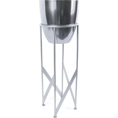 55cm Silver Planter with Matching Stand (1/4)