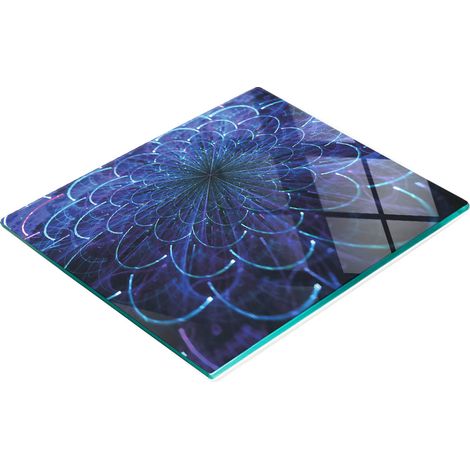 Tabla de cocina de vidrio templado con gr谩ficos decorativos de flores brillantes 60x52 cm (1/5)