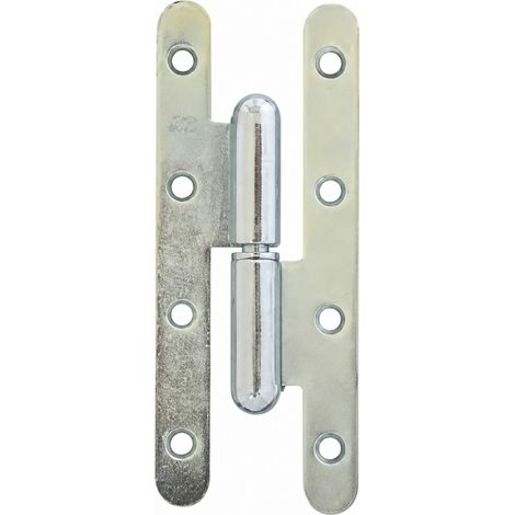 Cerniera Paris estremità tonda 80x40 zinco dritto