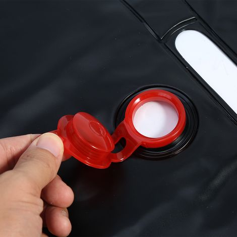Douche solaire portable de 20 litres (5 gallons) avec sac de douche pour le camping, les voyages et la randonnée en plein air. (1/5)