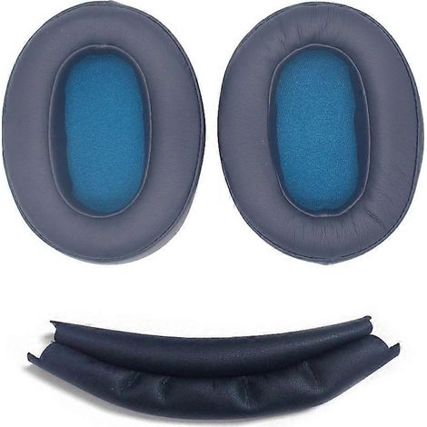 Ohrpolster für WH-XB900N Kopfhörer, Ohrmuscheln und Kopfbügel, weiche blaue Ersatz-Schaumstoffpolster (1/5)
