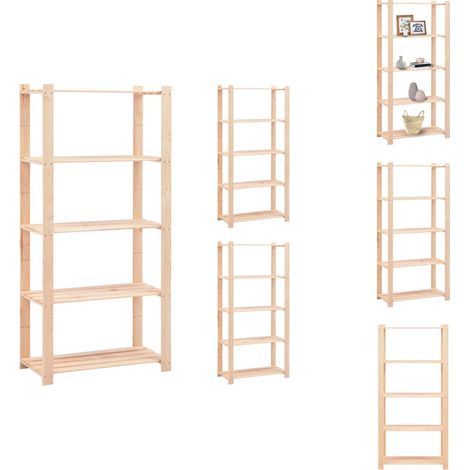 Industrieregale - Living Lagerregale 5 Böden 3 Stk. 80x38x170cm Massivholz Kiefer 250kg (1/5)