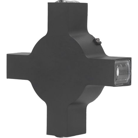 Luminaire murale LED 4W 4LED faisceau lumineux décoratif, lampe extérieure étanche, salon couloir jardin façade moderne, rouge, AC85-265V (1/5)