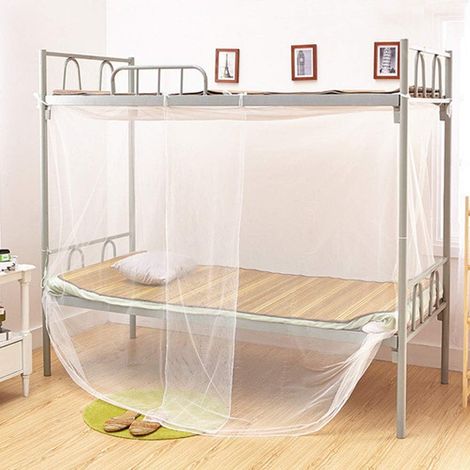Moustiquaire carrée en polyester doux, pour chambre avec lit (1/5)