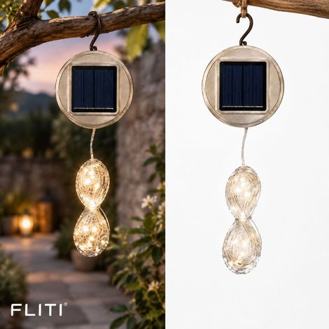 FLITI Lanterne Solaire Verre Craquelé 30 LED Blanc Étanche Décoration Jardin Suspendue Extérieur
FLITI Lanterne Solaire Verre Craquelé 30 LED Blanc Étanche Décoration Jardin Suspendue Extérieur (1/5)