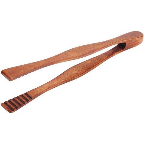 Küchenzange aus Holz für Grill, Buffet, Brot, Steak und zum Servieren (1/4)
