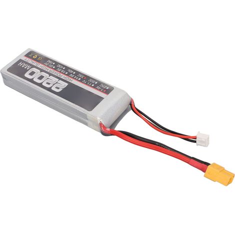 Batterie LiPo 7,4 V 2S 2200 mAh 35C pour avion RC, batterie lithium haute vitesse avec tête d'équilibrage XH pour remplacement XT60 (1/5)