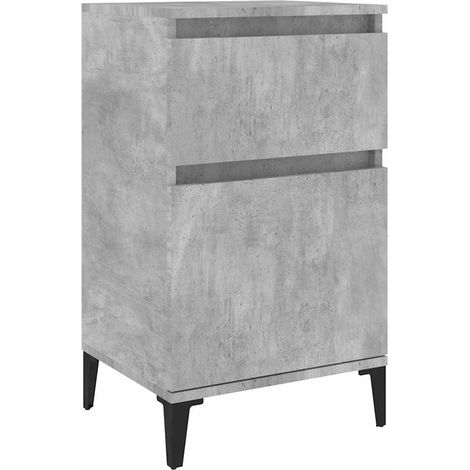 Maison Exclusive - Mesita de noche gris hormigón 40x35x70 cm (1/5)