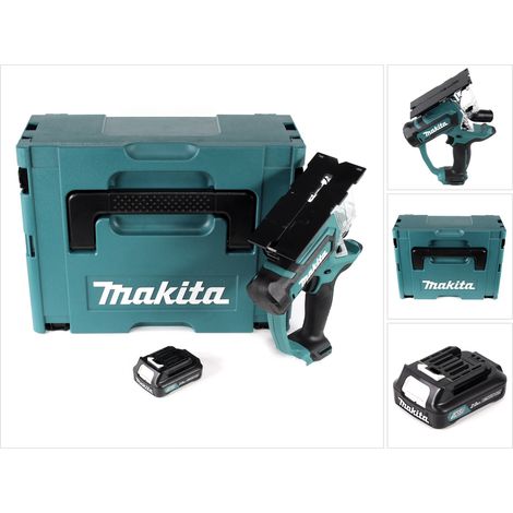 Makita SD 100 DA1J Sierra para placas de yeso con batería de 10,8 V Sierra para construcción en seco en Makpac + 1 batería de 2,0 Ah - sin cargador