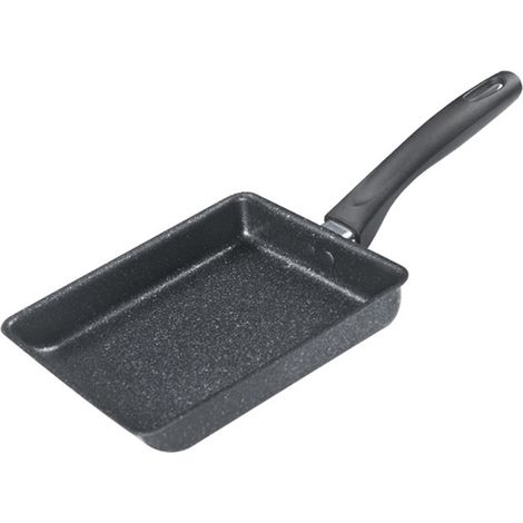 Sartén para tamagoyaki, sartén para tortilla japonesa, sartén para huevos, sartén sin aceite, sartén antiadherente para tortilla, Yuzishao rectangular (1/5)
