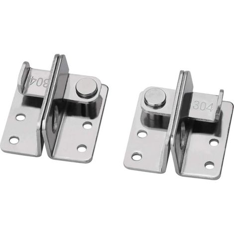 Deux paires de moraillons de verrouillage pour abris de jardin, moraillons robustes et épais pour verrouiller fenêtres, boîtes aux lettres, armoires, portes en bois