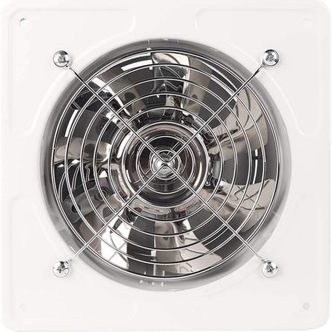 Extracteur d'air, 40W 220V 6 Pouces Extracteur d'air salle de bain, 5060dB Air d'aspiration 1100m³/H Ventilateur d'extraction mural Silencieux, pour la cuisine, la ventilation du garage (Blanc) (1/5)