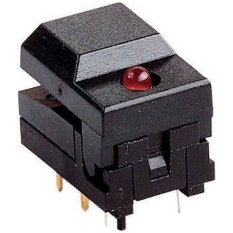 Weltron 604108 604108 Bouton-poussoir 12 V 0.03 A 1 x Off/(On) à rappel rouge (L x l x H) 17.5 x 12.5 x 15 mm 1 pc(s) D70941 (1/3)
