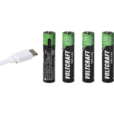 VOLTCRAFT  Micro (AAA)-Akku Li-Ion 500 mAh 1.5 V 4 St. (1/5)