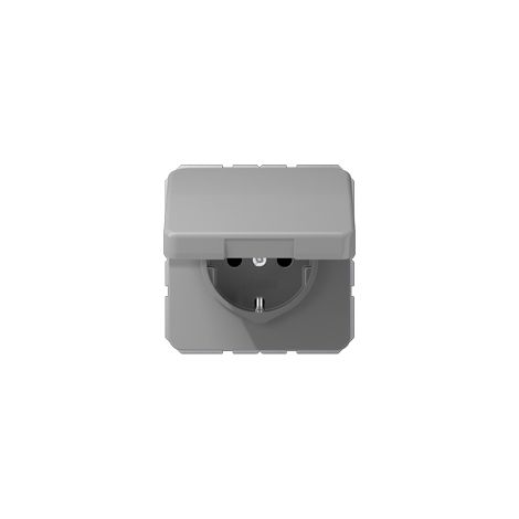 JUNG CD 1520 BFKL GR. Buchsen-Typ: CEE 7/3. Produktfarbe: Grau, Material: Thermoplast, Internationale Schutzart (IP-Code): IP44. Eingangsspannung: 250 V, Stromstärke (maximal): 16 A (CD1520BFKLGR)