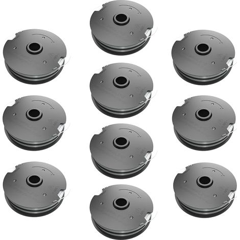 Lot de 10 bobines de fil de rechange pour débroussailleuse Parkside PRT 550 A1- LIDL IAN 311404, PRT 550 A2, PRT 550 A3, PRT 550 A5, PRTA 20-Li B2, PRTA 20-Li B2, PRTA 20-Li C3 (1/5)
