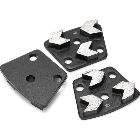 3pcs Chaussures de Meulage de Diamant, 16 Noir Trapézoïdal Meuleuse de Diamant Chaussures de Meulage de Béton Outil de Coupe Ensemble de Disques (1/5)