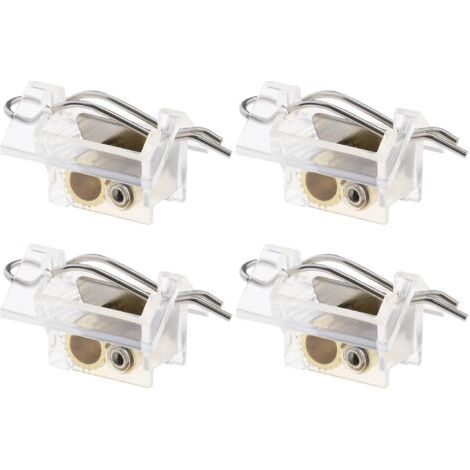 Lot de 4 stores avec cordon – mécanisme auxiliaire – pièces détachées pour stores – éléments de décoration intérieure – accessoires décoratifs – transparent (1/5)
