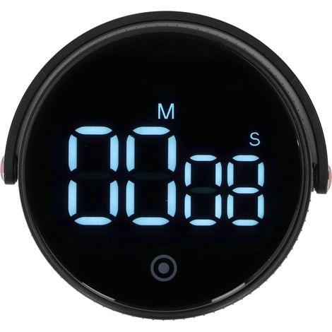 Minuteur Électronique Magnétique avec Support pour Bureau et Cuisine - Affichage Digital Noir (1/5)