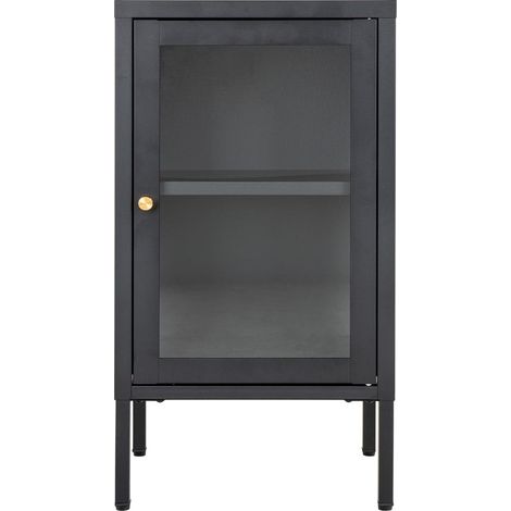 Dalby Vitrinenschrank 1 Glastür schwarz.