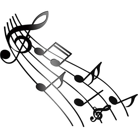 Décoration Murale Musicale en Fer Noir Forme de Note de Musique pour Chambre D'amateur de Musique, Décoration Murale Élégante et Classique pour Salon (1/5)