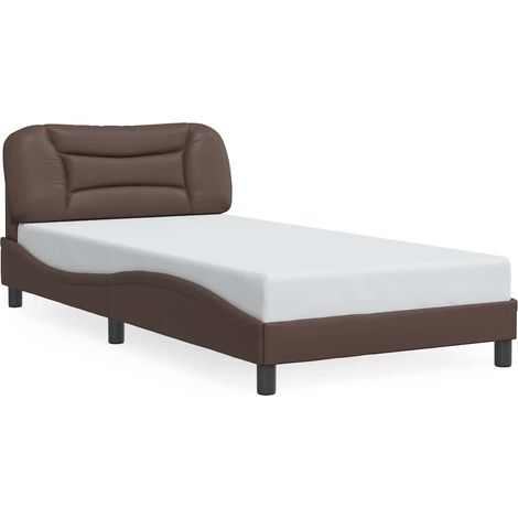 Maison Exclusive - Bettgestell ohne Matratze "Hvar" Braun 100x200 (1/5)