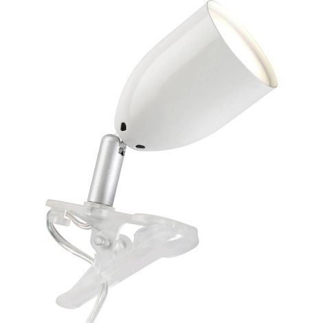 Brilliant Lampada a morsetto LED Leo bianco design moderno