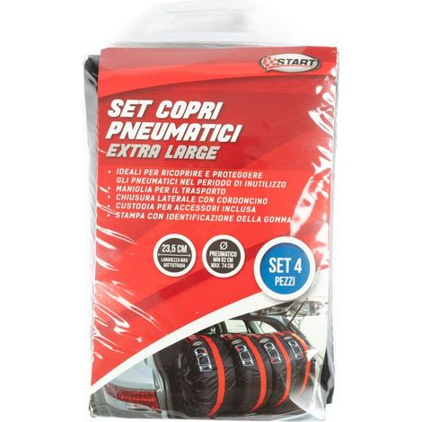 Set 4 pezzi Copri Pneumatici Extra Large per auto