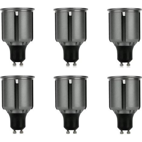 Lot de 6 ampoules LED GU10 à long col 80 mm, 9 W, économie d'énergie, équivalent à des ampoules halogènes de 80 W, 720 lm, angle de faisceau 120° (blanc chaud) [Classe énergétique A] (1/5)