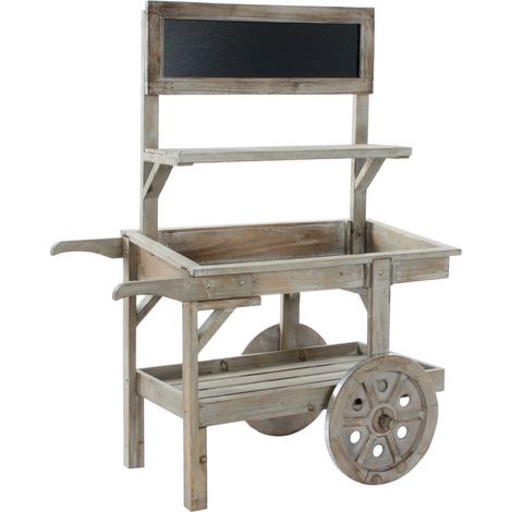 Schieferwagen Tannenbaum 87x41x109 Hellbraune Schieferräder Tannenbaum mehrfarbige Farbfamilie Outdoor Dekoration Details (1/5)