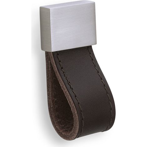 Spezielle Möbelgriffe RUBEN 30 x 25 x 66 mm Leder dunkelbraun (1/3)