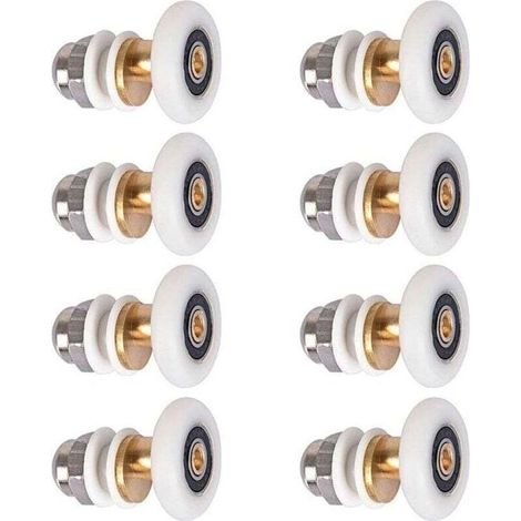 Porte de douche - Roulette pour porte de douche Roulettes coulissantes Porte Rouleau Roue de secours 8pcs 23mm (1/4)