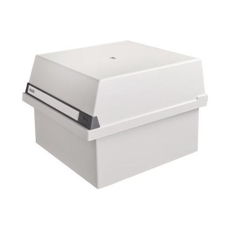 Karteikasten 33 x 24,2 x 36,5 cm (B x H x T) DIN A4 quer 1.300 Karten Polystyrol lichtgrau 2 Stützplatten (1/4)