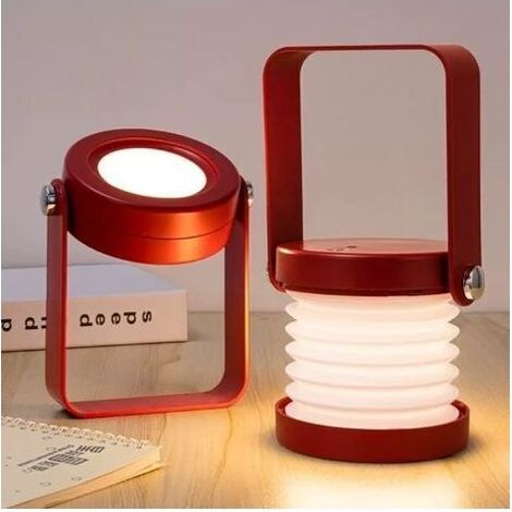 Lampe de chevet tactile à intensité variable, lampe de chevet LED lanterne de veilleuse lampe de chevet vintage, 3 niveaux de luminosité - Lumière et éclairage(rouge) (1/3)