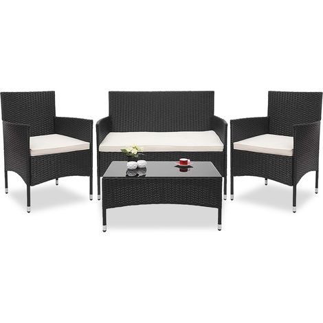 Maxx Jamaica Conjunto Jardin Exterior / Muebles Jardin Exterior con 2 Sillones, 1 Sofá y 1 Mesa Baja di Plastico (1/5)