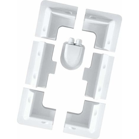 Lot de 7 supports de panneau solaire en ABS blanc pour camping-car, toit plat, camping-car, camping-car, caravane, installations résistantes aux UV - Blanc