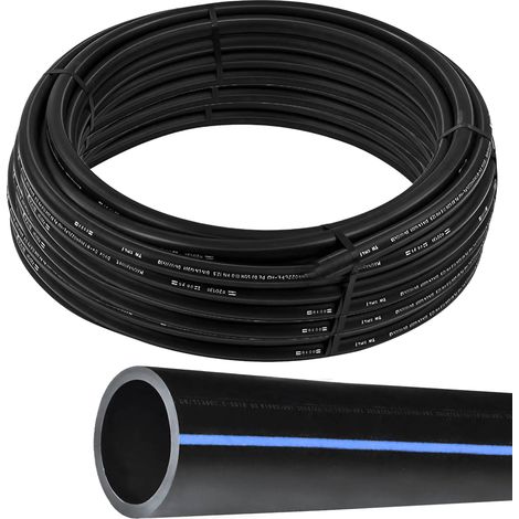 Tubo Irrigazione 25 PN 50 o 100 metri 20 25 32, Tubo Acqua Giardino, Tubo in Polietilene Alta Densità, Irrigazione Alta Pressione, Orto, Tubo per Irrigazione 50 METRI - DN 20 (1/4)