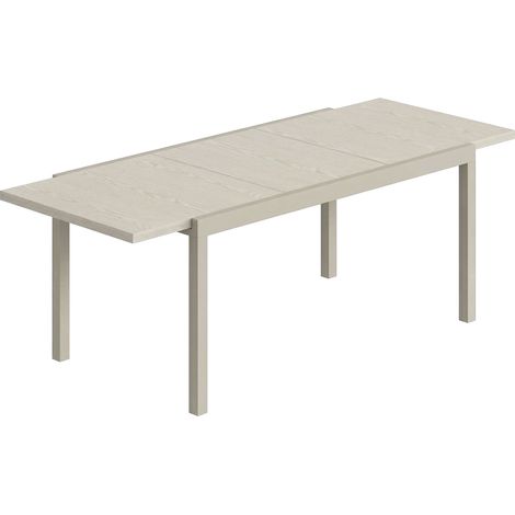 Ausziehbarer Gartentisch, Aluminium, 154-214 cm