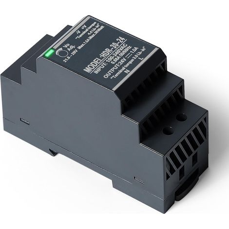 Alimentation sur Rail DIN 30 W 24 V 1,5 A, Alimentation à découpage HDR-30-24, transformateur d'alimentation sur Rail AC-DC, entrée AC100 V-240 V, Sortie DC24 V (1/5)