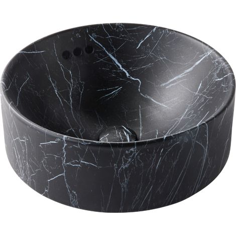 Vasque ronde à poser JACOB DELAFON Vox marbre noir orage + bonde
