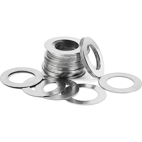 Rondelles de calage M8 - Lot de 50 pièces - Acier inoxydable - Épaisseur 1mm pour ajustement précis - Mécanique et industrie - M8x14mm (1/5)