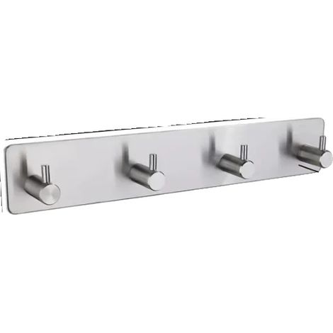 Gancio in acciaio inox, facile installazione, argento - 4 ganci (1/2)