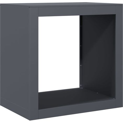 Maison Exclusive - Leñero de acero gris antracita 60x40x60 cm