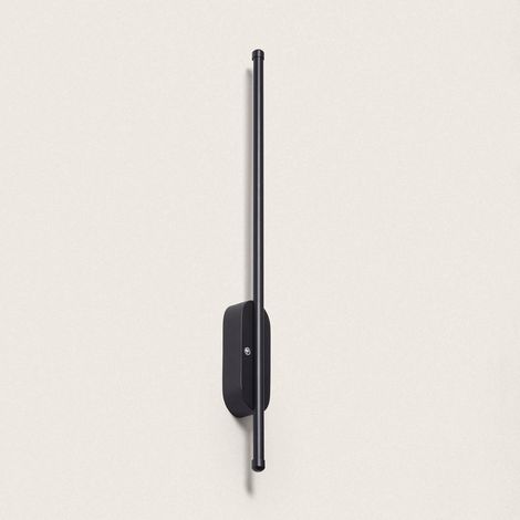 Aplique de Pared LED con Batería USB Recargable Metal Aura Negro